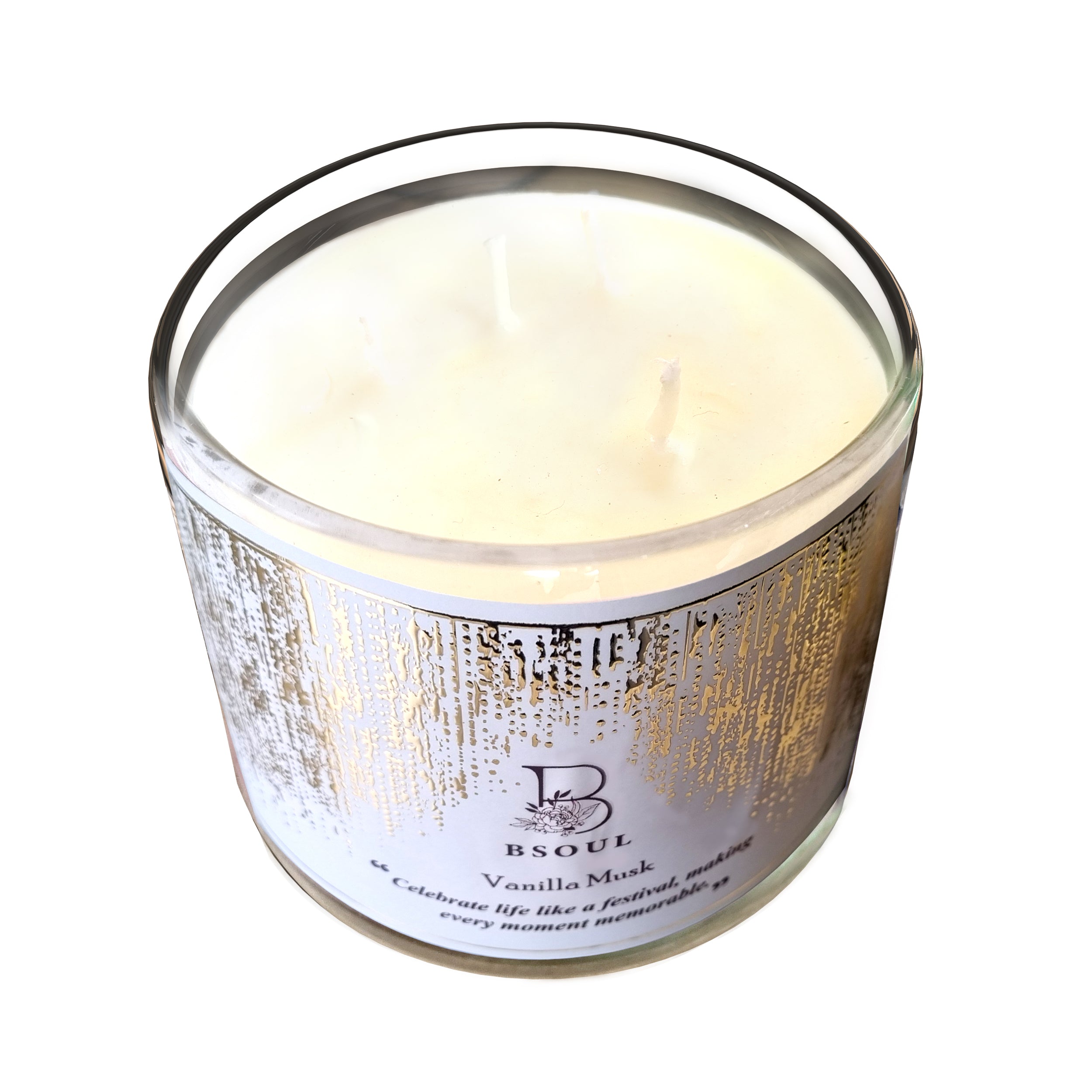 3 Wick Glass with Lid (Vanilla Musk)